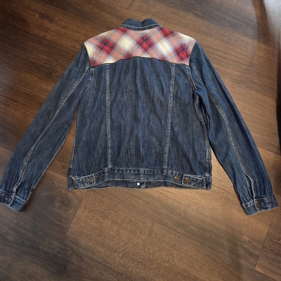 Gap + Pendleton 1969 Icon Plaid Panel Accent Denim Jeans Jacket - Picture 8 of 9